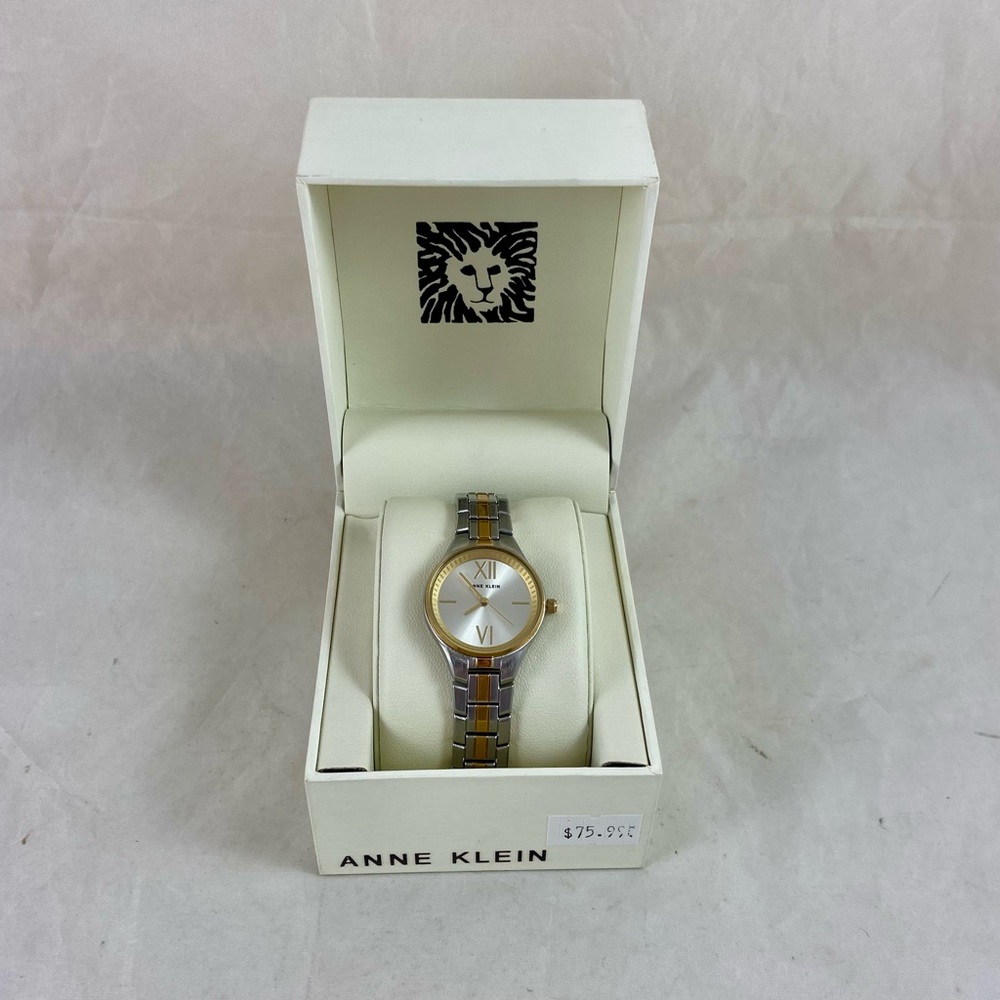 Anne Klein Women Champagne Dial Silver-Gold Bracelet Analog Watch AK/4061 PC21J